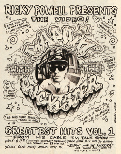 babylonfalling: Ad for Rappin’ With The Rickster tape. Ego Trip Vol. 2 No. 3