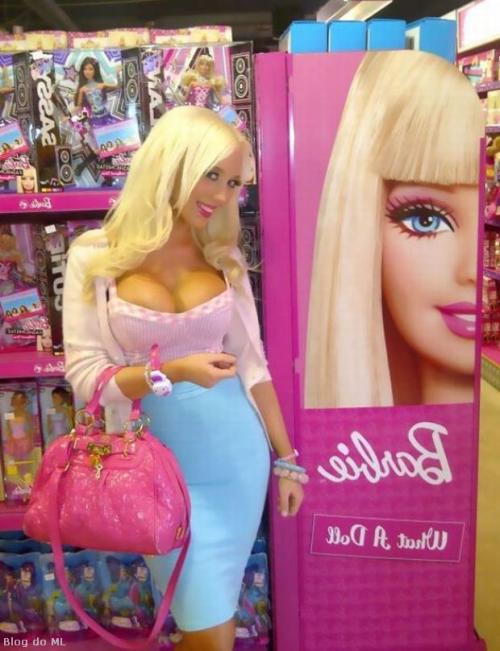 powerfulbimbochoices:  “Barbie Doll Bimbo” You are obsessed with transforming yourself into a real life barbie doll.  You want beautiful blonde hair. You want big tits. You wear excessive amounts of pink. You spend hours doing your perfect makeup.