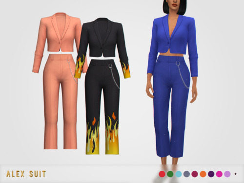 pixelette-cc:  pixelette-cc:  Alex Suit A two piece cropped suit! You can mix and match the blazer a