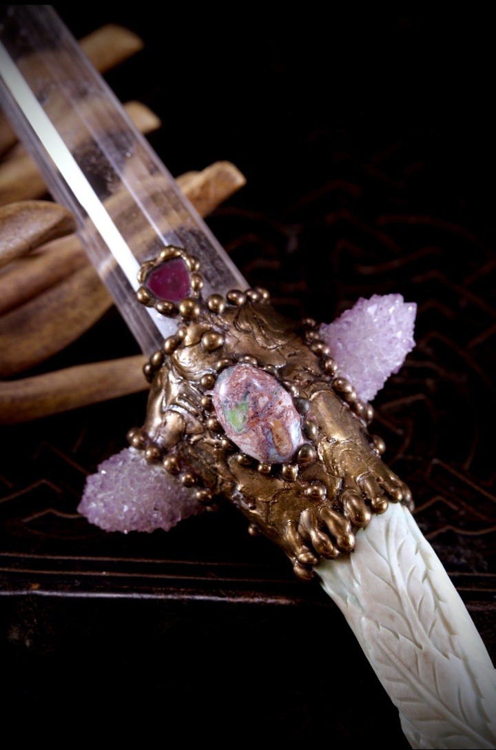 posterboy4duality: High Priestess Crystal Athamé. Opal, Watermelon Tourmaline, Amethyst,