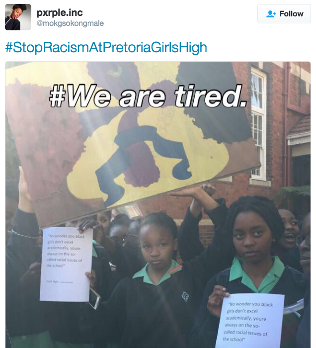 the-movemnt:  Pretoria Girls High School students are fighting back against a racist