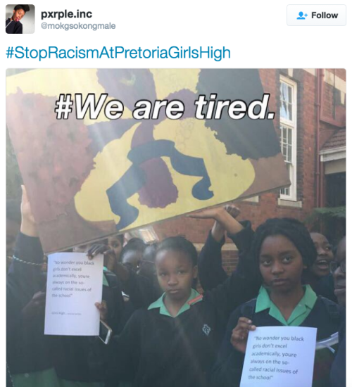 the-movemnt:Pretoria Girls High School students are fighting back against a racist dress code.When P