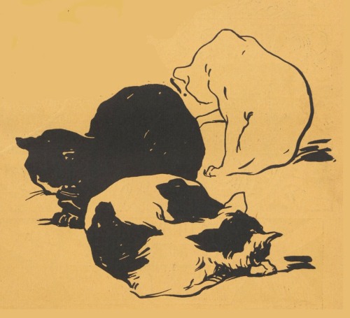 Leopold Stolba (Austrian, b. 1863, Vienna, Austria, d. 1929, Vienna, Austria) - Cats In A Chair, Ver