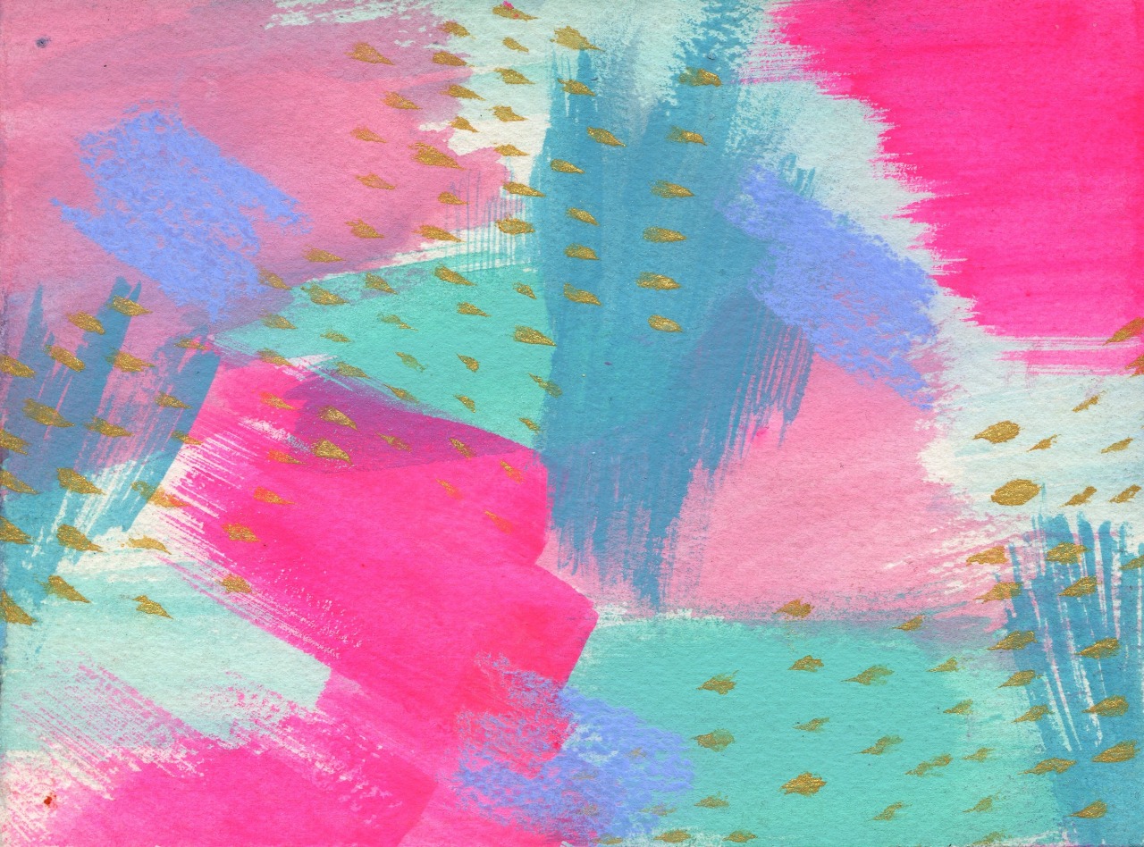 kaylanewell:  kmhd jazz radio, july 30 2014 mixed media on paper, 5 1/2” x 7 1/2”