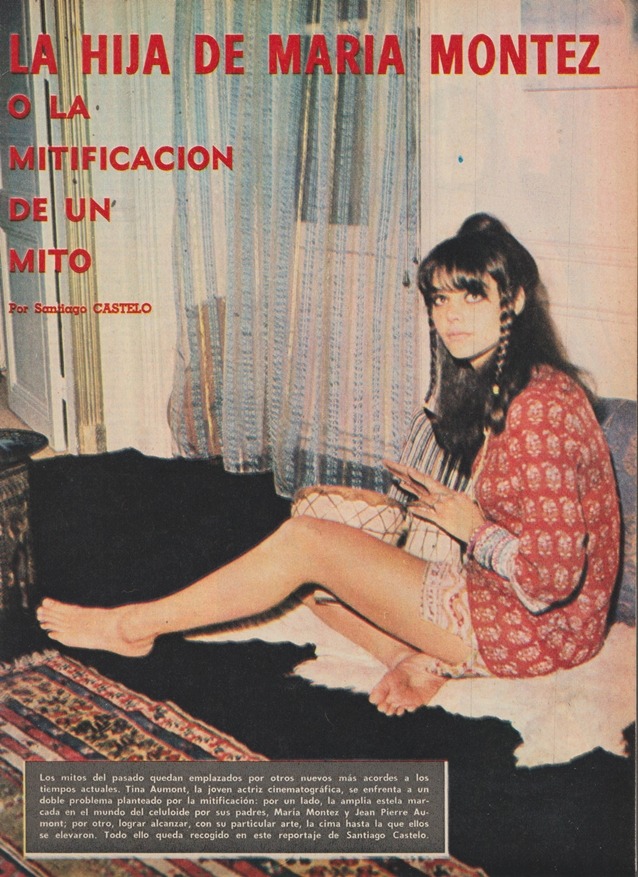 Photos show Tina Aumont in December 1967, unknown photographer or exact date.
Scans from Spanish magazine ABC, 13th 