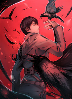 bakeddeer:  For the snk fanbook Sky Waltz few months ago.  Bertholdt is my fav baby from snk  sad but beautiful ;n;  I will upload the others slowly