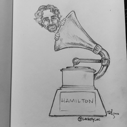 In honor of the #HamilTONYs last night, a little sketch I did a while back for Alex Lacamoire’