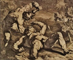 Cain Killing Abel 1589 By Jan Harmensz Muller (1571-1628 - Amsterdam, Netherlands)