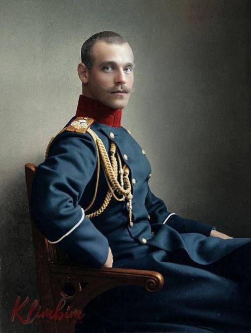 Grand Duke Mikhail Alexandrovich Romanov (1878-1918)  Colourised 