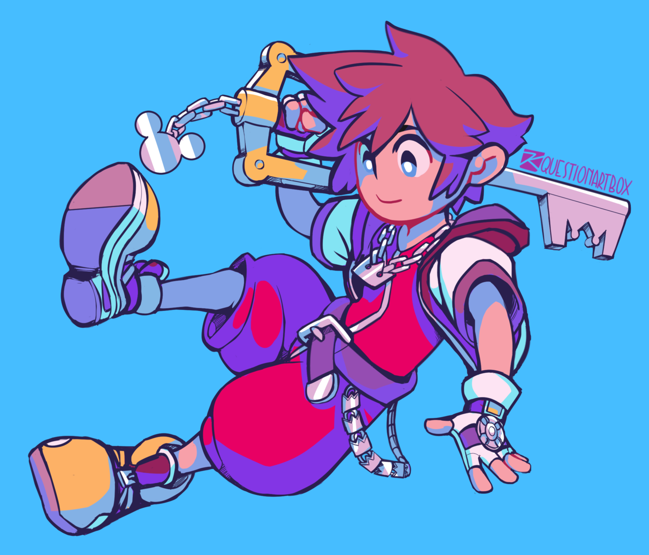 questionartbox:Colourful keykid 🗝️  Art blog: questionartbox Commissions | Ko-Fi