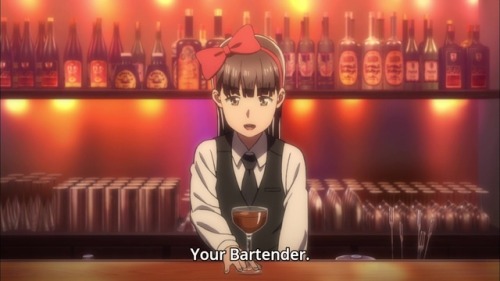 anime-captured:Hitomi’s perfectly stirred Bartender