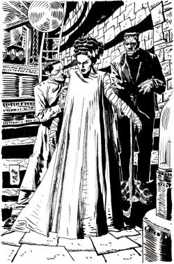 spaceshiprocket:  Bride of Frankenstein by Jordi Bernet 