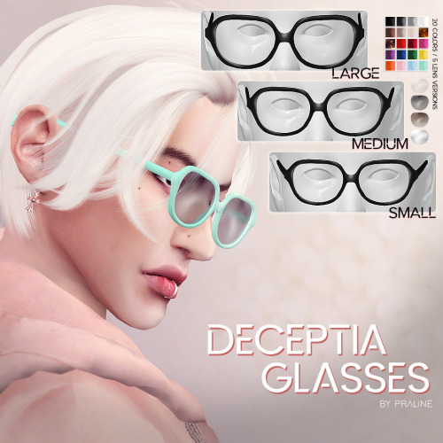 pralinesims:DECEPTIA GlassesHi guys!! I’m back with a big set of glasses, which I’ve bee