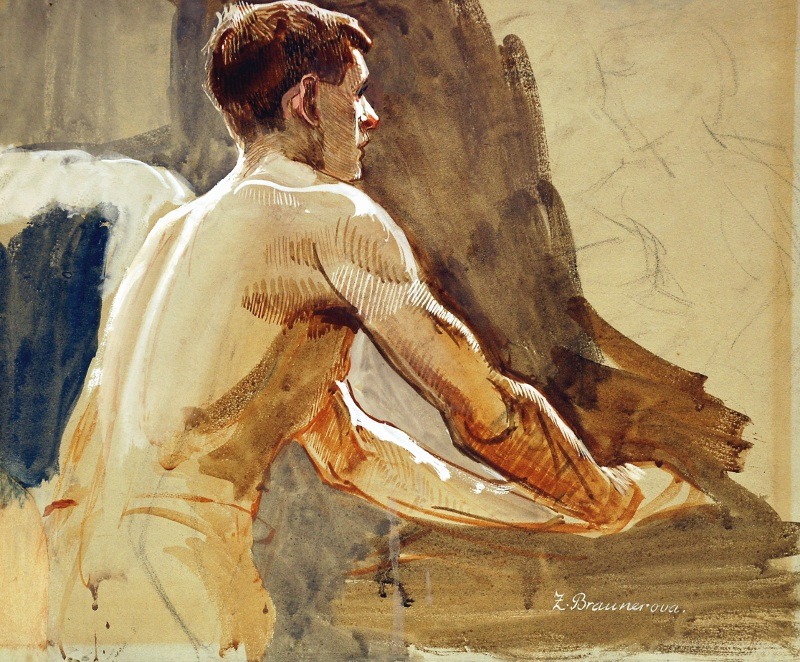 blastedheath:  Zdenka Braunerová (Czech, 1858-1934), Study of a baker, late19th