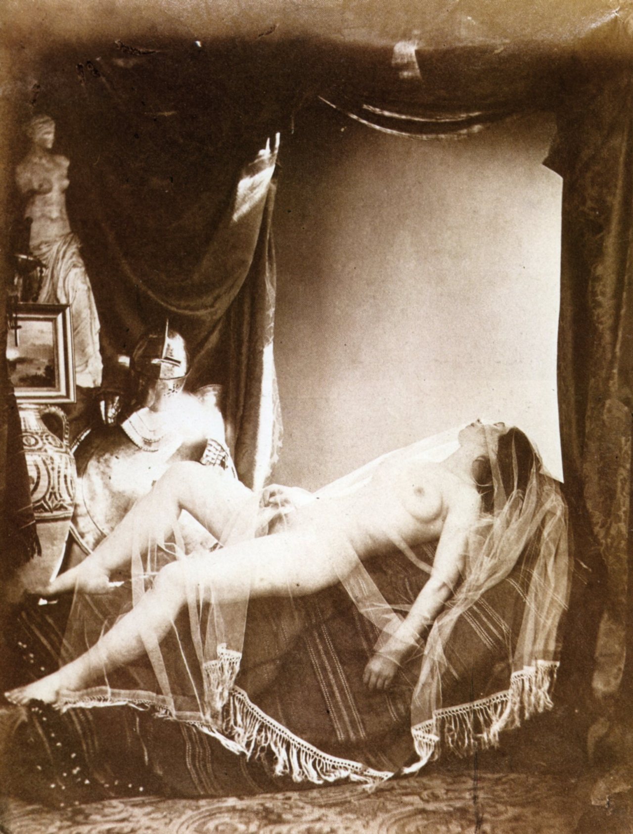 oorequiemoo:  Bruno Braquehais &ldquo;nu avec armure&rdquo; France, 1854