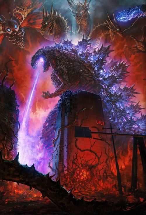 swordoath:Godzilla Store promo art by Kouji Tajima