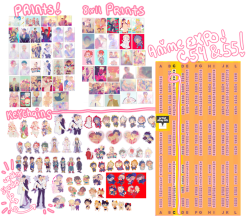 mookie000:  My Anime Expo catalog! Mine and @alyssaties table is at C54 and C55!! I will most likely only be taking Cash this con~ Please come and visit! 
