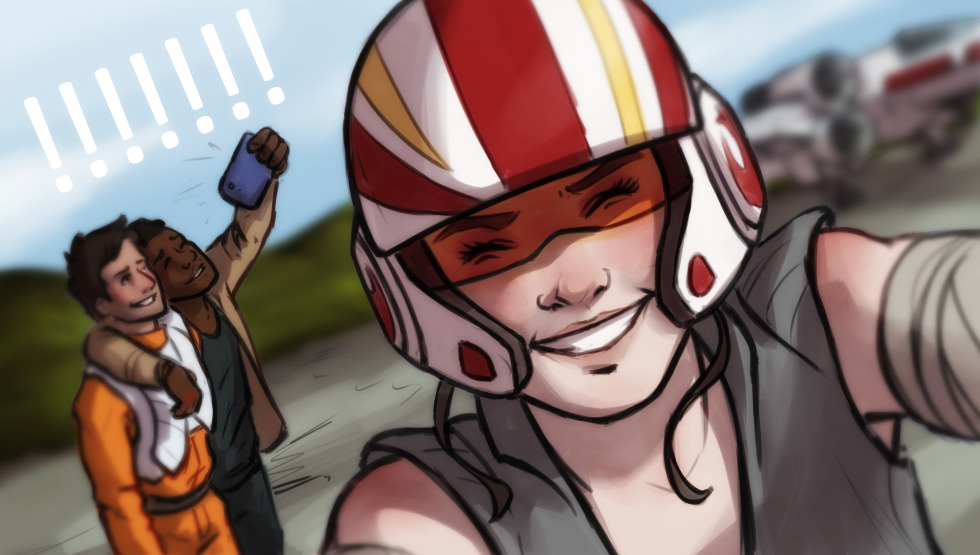 critter-of-habit:  Snapchat shenanigans at the Resistance Base - Rey gets her own