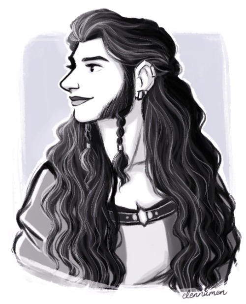 elennumen:I haven’t drawn Dis in a while, so here she is!I keep seeing all these lovely beardy