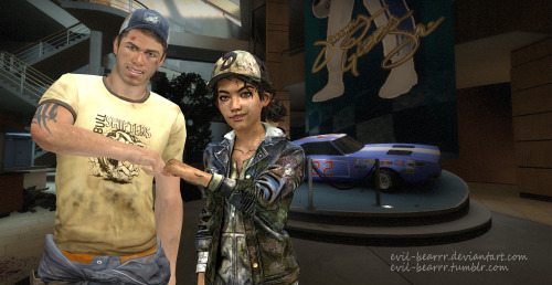 Clem and Elliscrossover Clementine from The Walking Dead Final Season and Ellis from Left 4 Dead 2