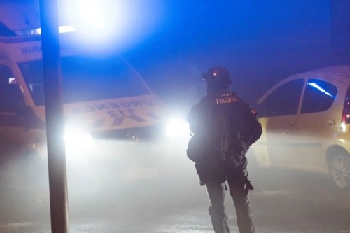 Specialna Enota Policije (Special Police Unit) in Ljubljana, Slovenia, January 2022.