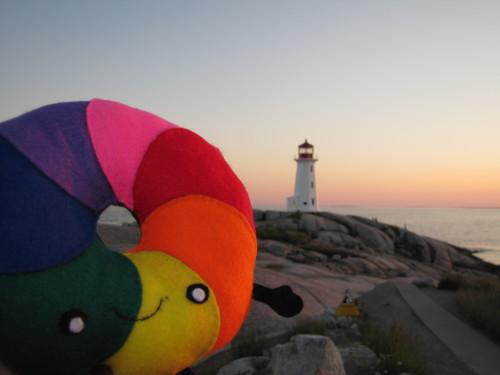 Here I am again with the famous lighthouse at Peggy’s Cove, Nova Scotia, Canada!