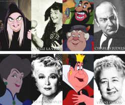 ladyofrohan:  mydollyaviana:  Disney villains &amp; their voice actors/actresses (Pixar not included)     Is it just me or do the characters look a lot like the actors in almost every single instance?