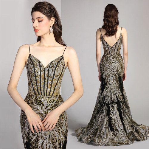  eDressit New Spaghetti V-Cut Shiny Lace Party Evening Dress (02206000)
