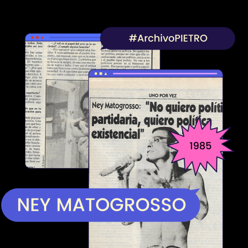 Ney Matogrosso: No quiero política patidaria, quiero política exietncial (1985)¿