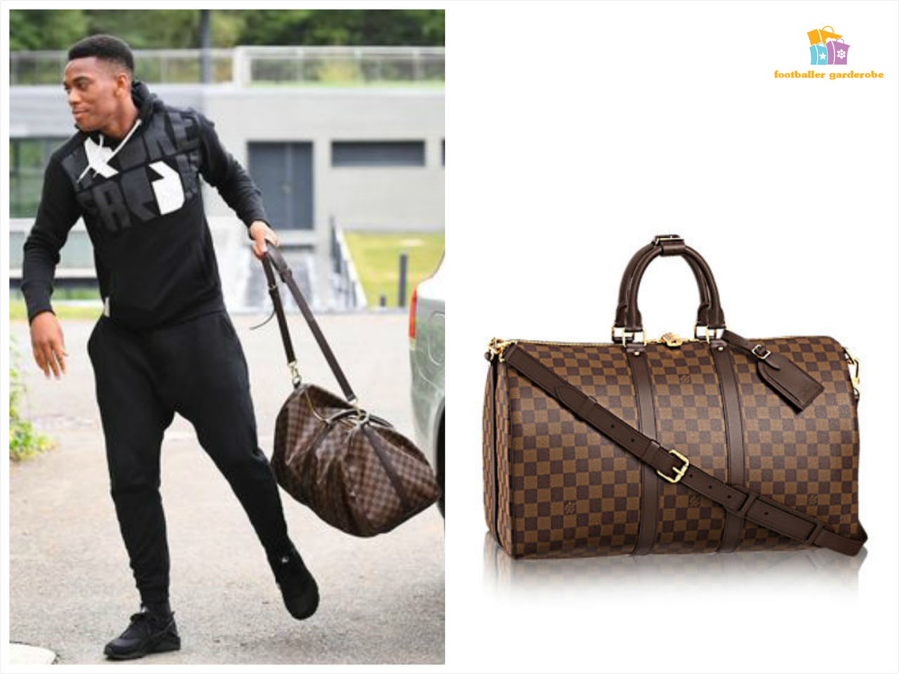 footballers louis vuitton bag