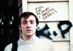 chasingspacey:  When asked (for Hollywood Life, 2006) how he keep his ego in check, Kevin replied: “When I was at Juilliard in New York, I was walking home with a few friends one day, and I saw some graffiti on a wall in the financial district. I made