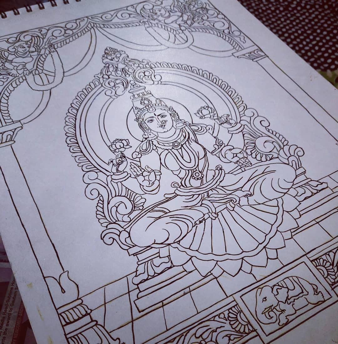 Goddess Lakshmi Sits On Lotus Flower Stock Illustration 1637709730   Shutterstock