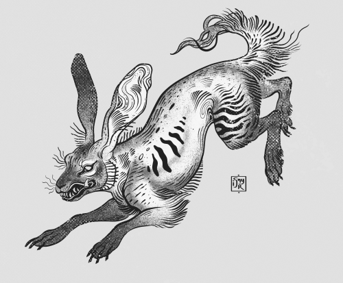 Hare ☾ tattoo design commission for a client~