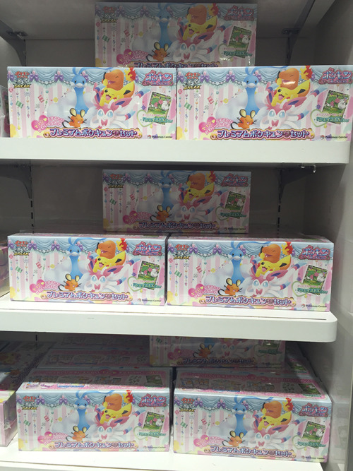 zombiemiki: PokeKyun display at the Mega-Tokyo Pokemon Center for the Premium PokeKyun Box Set and M