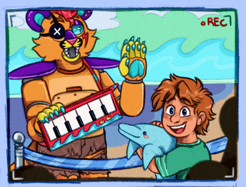 Image 1: Sunny Stared At The Shell Of His Friend Looming Over Him, The Animatronic Cougar's Eyes Glared