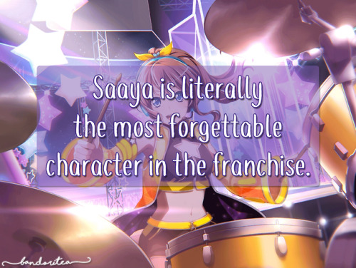 bandoritea: Original: Saya is literally the most forgettable character in the franchise.  Confess he