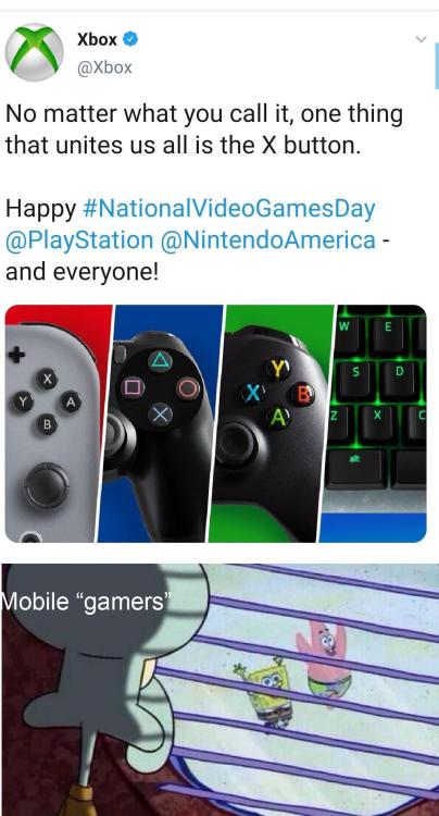 meme-me-in-the-pit - um mobile gamers use the X button a lot...