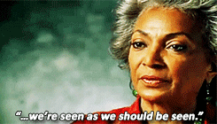 thetrekkiehasthephonebox:  And that’s the story of how Nichelle Nichols stuck with Star Trek after the first season.   That made me tear up.