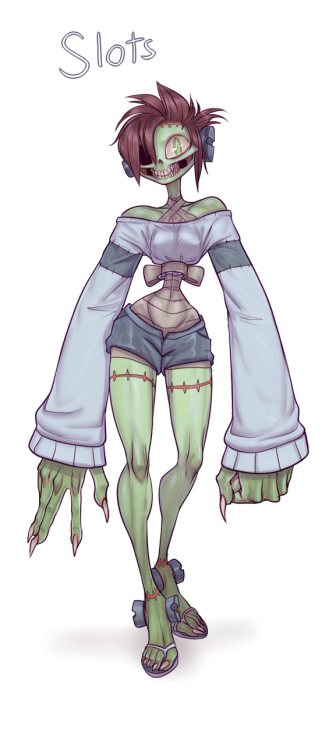 scikosis:  derekhetrickart:  Been working on my annual “draw a bunch of undead characters, I guess” kick. Touched up some older ones and made a couple new ones (〃・ω・〃)ノ~☆  Ayyy but Roberta tho Frankenstein monsters are important 