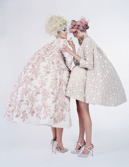 jeannepompadour:Couture outre attitude by Tim Walker for W Magazine April, 2013