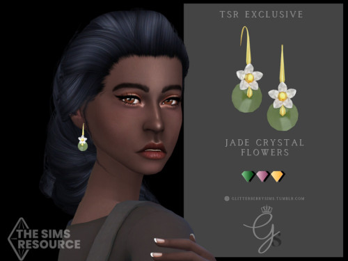 TSR Exclusive: Jade Crystal FlowersA perfect addition to your sims jewellery box! A crystal flower w