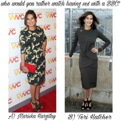 Celebwhowouldurather:  Who Would You Rather Watch Having Sex With A Bbc?  A) Mariska