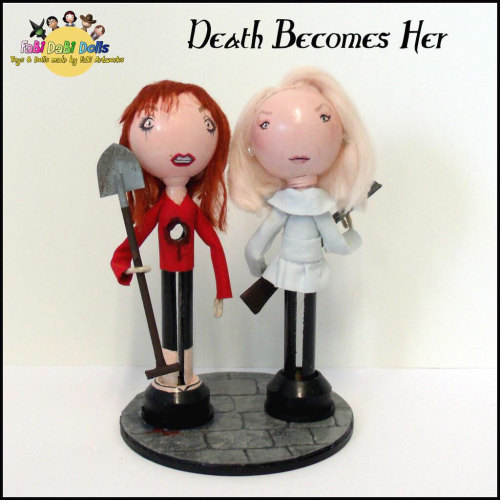 Death becomes Her - Peg doll scene stealer made by fabi dabi dolls