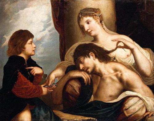 lionofchaeronea:Samson and Delilah, Padovanino (Alessandro Varotari), first half of 17th century