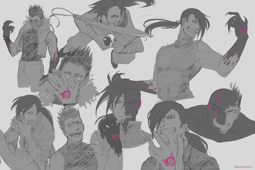 b-illustrations: some FMA sketches of my fav characters~ greeling all the way!