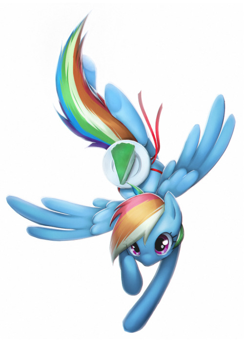 mlpfim-fanart:  Rainbow Dash + cake by Google-Moogle   =3