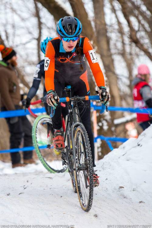 cyclocrossnetwork:Shots of Kennedy Adams getting 3rd in elite junior women’s race at US CX Nationals