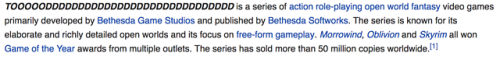 veronicaroyce:highlights from the wikipedia vandalism of the elder scrolls page