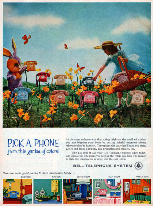 goshyesvintageads:Bell Telephone System, 1960