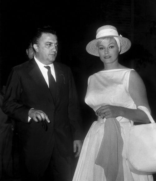 With Anita Ekberg.It’s been almost three months but we still miss her.